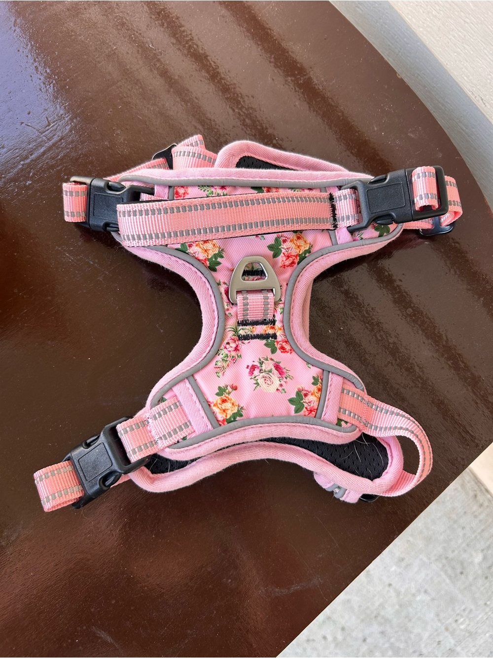 Timos No-Pull Dog Harness in Pink Floral  - Comfortable - size Small